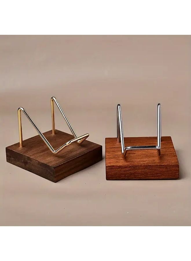 Golden Small 5cm Wooden Display Stand For Jewelry Crystals Stones Decor - Image 5